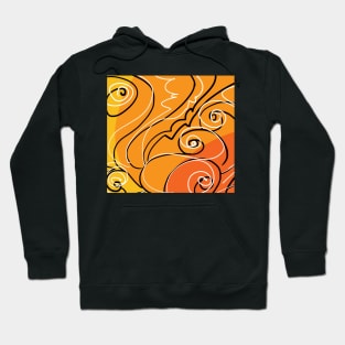 Swirls on Orange and Yellow Hoodie